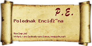 Polednak Enciána névjegykártya